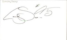 Corey Spears Signed 3x5 Index Card Cut  Autograph Den