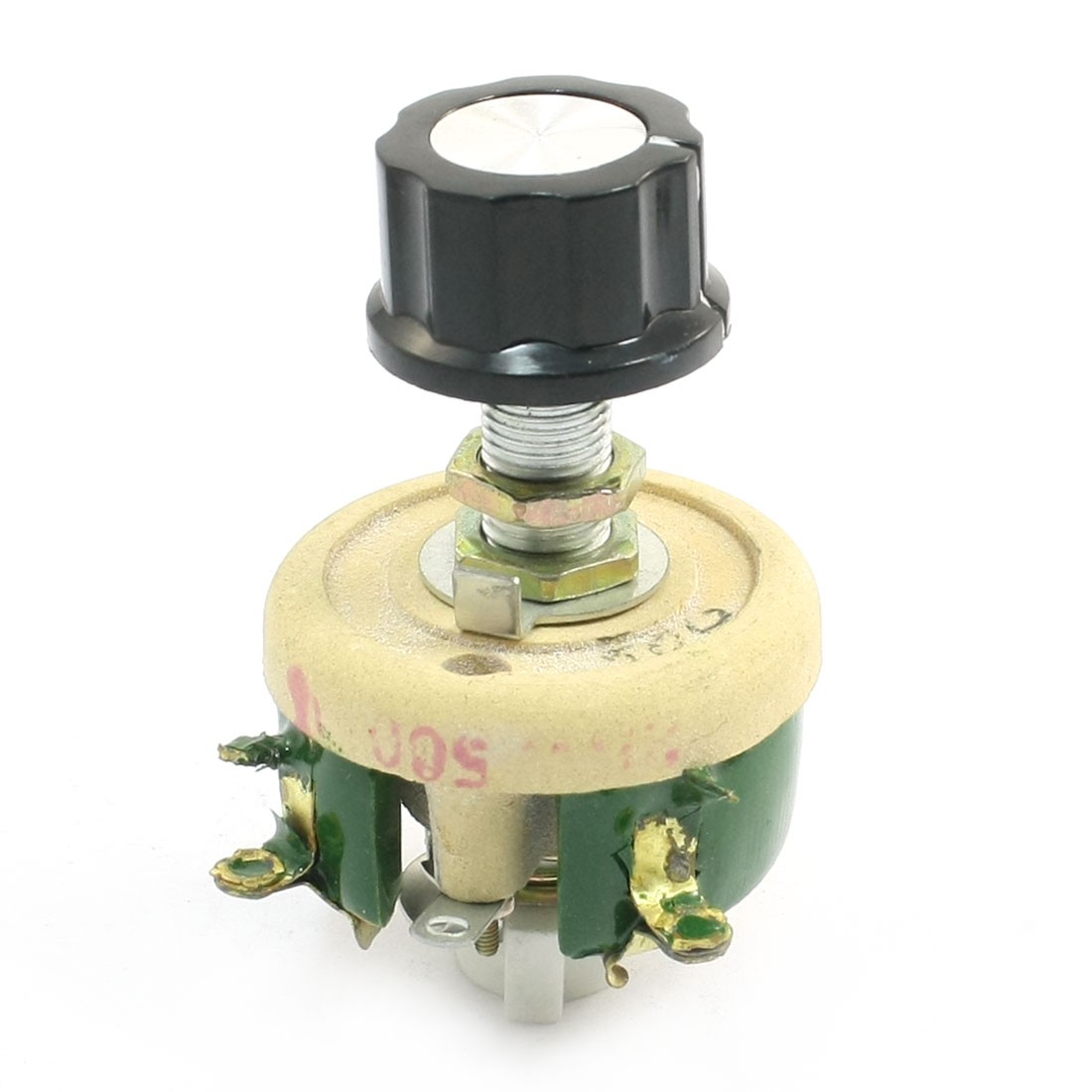 25W 500 Ohm Ceramic Wirewound Potentiometer Rotary Resistor Rheostat
