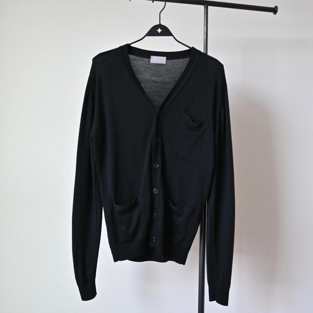 新品タグ付き　JOHN SMEDLEY　CARDIGAN SWEATER LS John Smedley Mallam Recycled Cashmere & Merino Wool Zip Cardigan