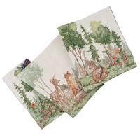 Sander Huron Gobelin-TischläUfer LäUfer Tischband Waldtiere Herbst 32X96 Cm