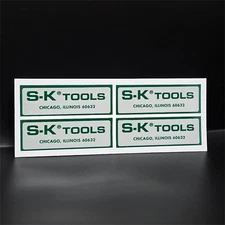 SK Tools Vintage Style DECALS, 2.25 Inch Vinyl STICKERS x 4