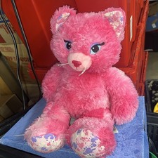 Build A Bear Cat Sparkle 17" Plush Paint Splatter Paws Ears Stuffed Animal 2012