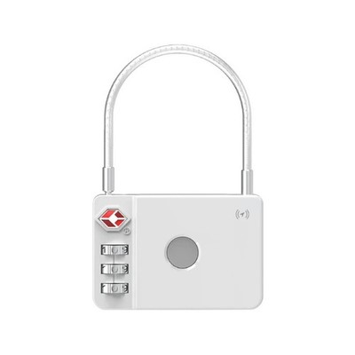 MiLi MiLock Kombination Vorhängeschloss Item Locator für Apple ''Find My'' kompatibel weiß