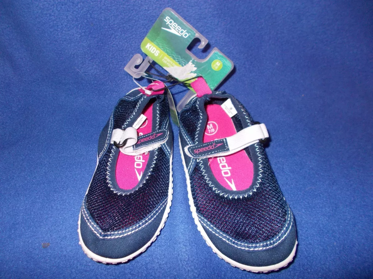 Speedo kids water shoes blue size M 7 8 new eBay