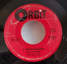 Wanderers A TEENAGE QUARREL / MY SHINNING HOUR (DOO WOP 45) #9003 PLAYS VG++
