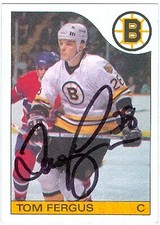 Tom Fergus autographed Hockey Card (Boston Bruins) 1985 Topps #113
