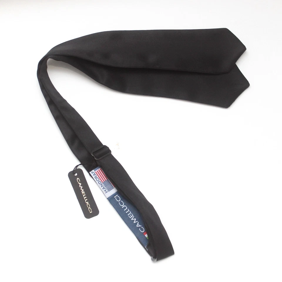 Smoking preto gravata borboleta 100% cetim seda autoamarrado diamante caixa de presente S013D - Imagem 4 de 4