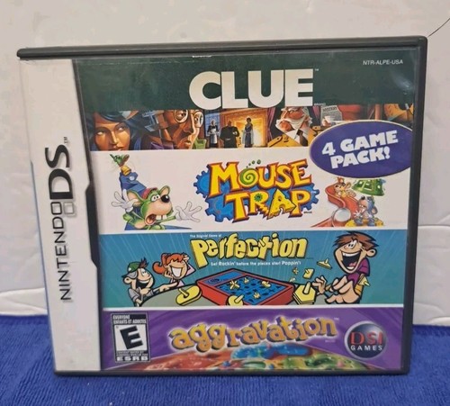 Clue Mouse Trap Perfection Aggravation - Nintendo DS 4 Game Pack ~ New in Shrink - Picture 1 of 5