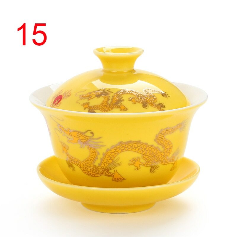 Chinese Porcelain Pot Tea Set Bone China Tea Sets Dehua Gaiwan Tea Set