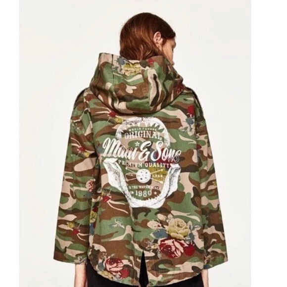 Zara camouflage shop cropped jacket
