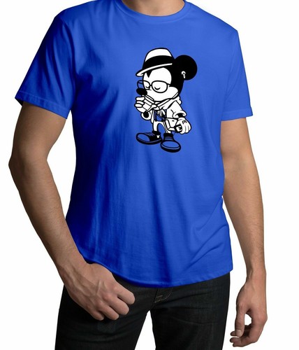 T-shirt maglietta uomo/unisex stampa grafica cartone animato regalo Topolino bere caffè - Foto 9 di 17