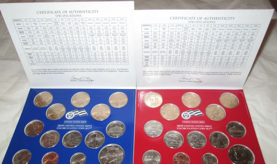 2010 2011 2012 Mint Set U.S. Mint Philly and Denver Uncirculated Coins and COA - Image 2 of 4