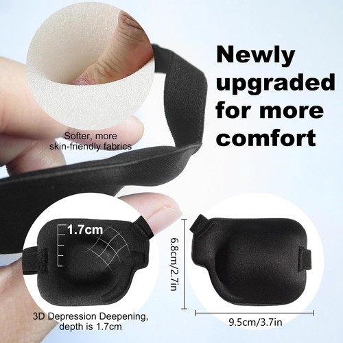 2 Pack 3D Adjustable Eye Patches for Adults Lazy Eye Amblyopia (Right&Left Eyes) - Picture 5 of 7