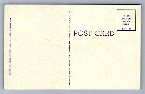 Postcard Vtg Arkansas White River Eureka Springs - Picture 2 of 2