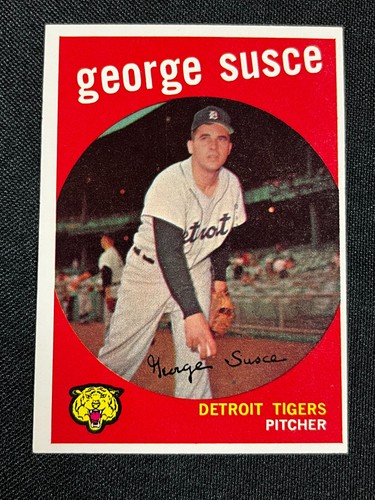 1959 TOPPS BASEBALL CARD GEORGE SUSCE #511 DETROIT TIGERS HIGH # BV $15 AA