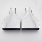 2pcs 2.5 inch ID Square Stainless Steel Rectangular Exhaust Tip for C3 Corvette