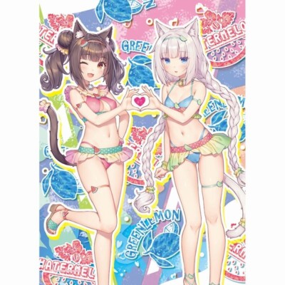 ネコぱら 水着ver. B2タペストリー NEKO WORKs NEKOPARA ネコぱら B2タペストリー(フレーズ＆時雨/水着)Wスエード