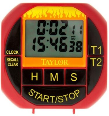 Taylor Dual Event Timer Clock Weekend Warrior Magnetic Big Digit Kitchen BBQ 
