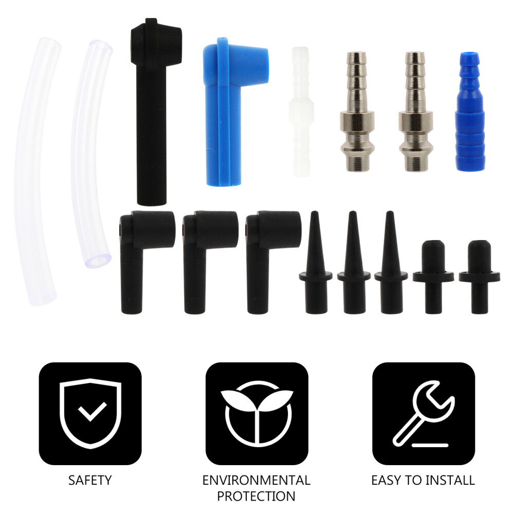 16 Pcs Brake Oil Parts Hand Vacuum Pump Fitting Bleeding Kit Test