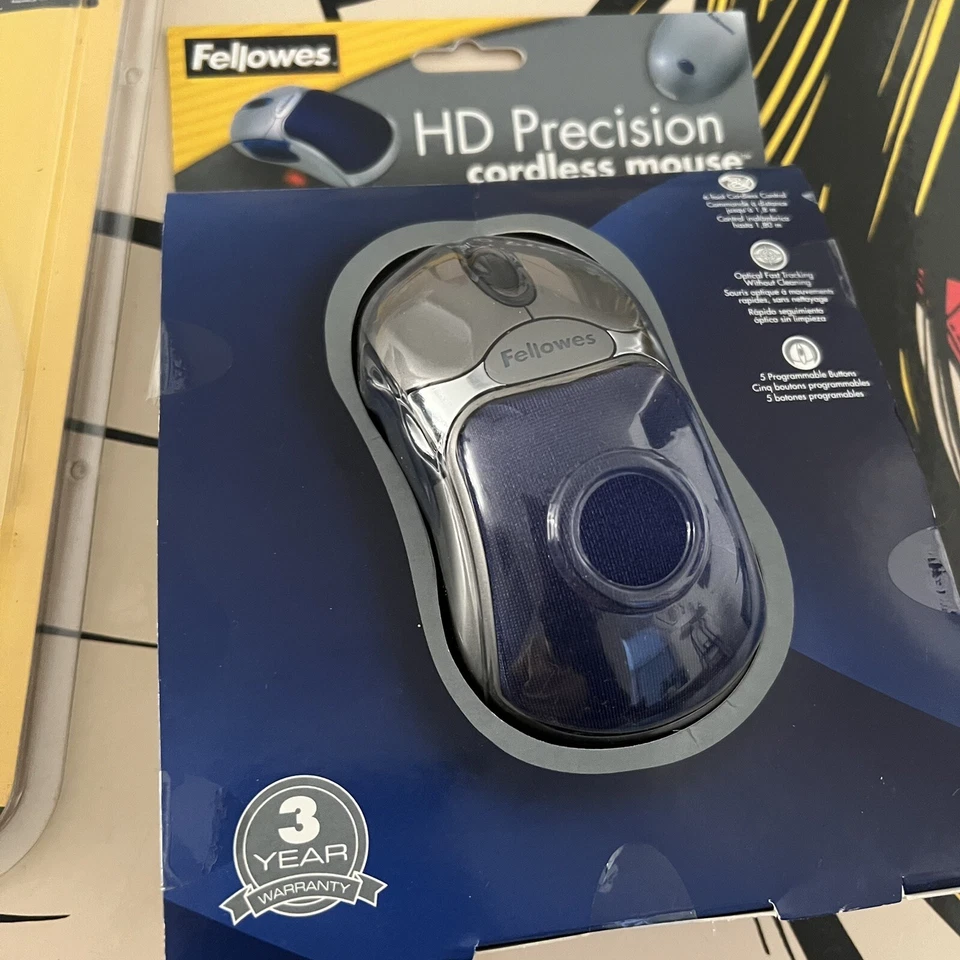 COMPUTER mouse Fellowes HD Precision Cordless Optical Mouse 98904 Palm Support - Image 2 of 4