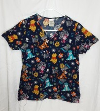 Disney Winnie the Pooh Medical Scrub Top Women's Size XS - E39