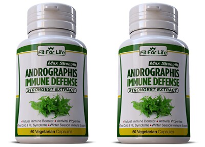 Premium Andrographis Extract 1000mg Andrographolides 2 Pack - 120 Capsules Total
