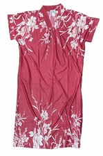 Anthony Richards 3X Tropical Red 3/4 Zip House Dress Pockets NightGown NEW