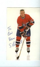 STEPHANE LEBEAU SIGNED/AUTOGRAPHED 1990's MONTREAL CANADIENS TEAM ISSUE POSTCARD