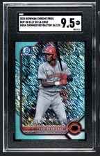 Elly De La Cruz 2022 Bowman 1st Chrome Prospect Aqua Shimmer /125 SGC 9.5 Reds