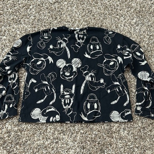 Zara Disney Mickey & Friends Long Sleeve Crop Shirt Sz 11/12 - Picture 7 of 7