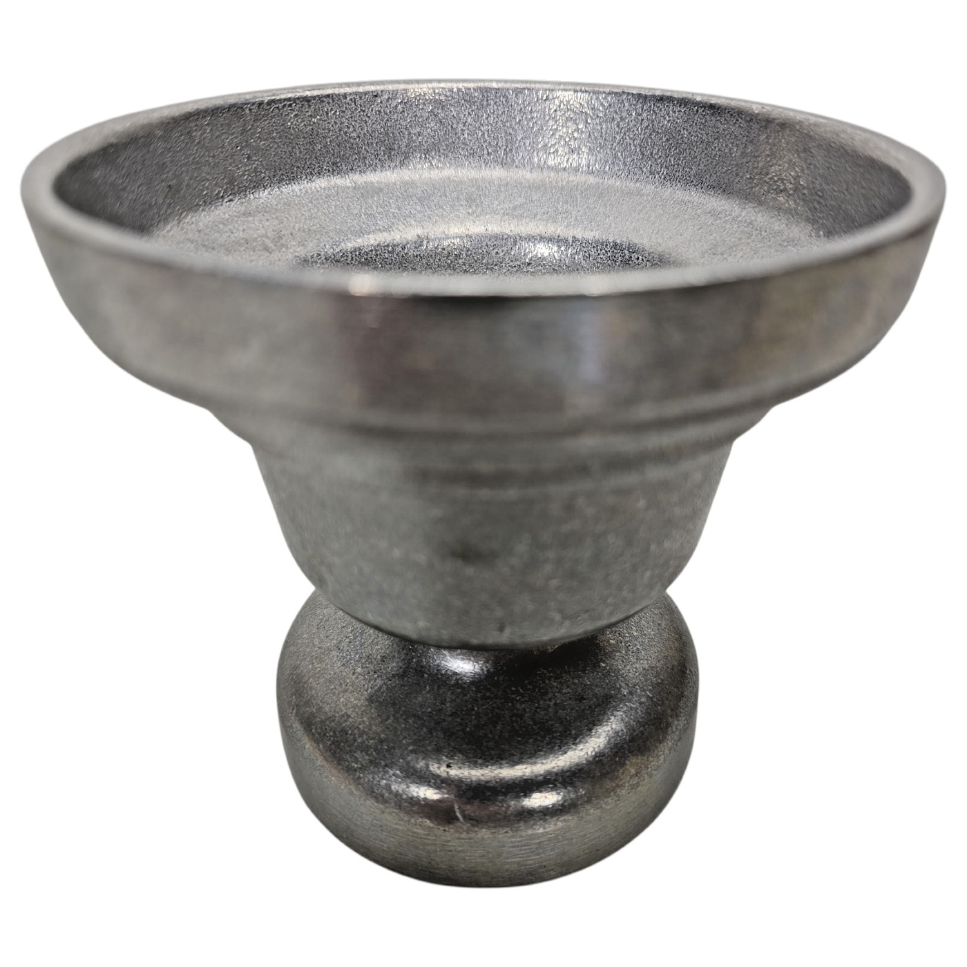 4.5" Inch Tall Wide Rustic Solid Round Metal Vtg