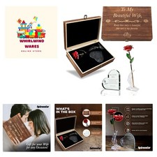 Anniversary for Wife Her Anniversary Women Engraved Wooden Gift Set 'To My Be...