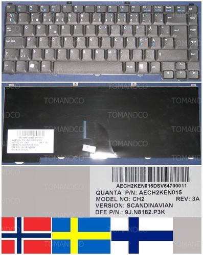Clavier Acer QWERTY UK – Pour TM2300, 4400 – Neuf, Ouvert – Réf ZB2 NSK-AEK0U