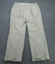 Polo Ralph Lauren Pants Mens 36 Beige Wool Pleated Chinos Adult FITS 35x28.5 