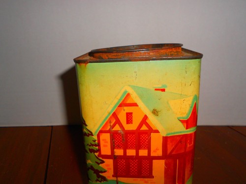 Vtg CHARMS CO. CANDY CONTAINER TIN CHRISTMAS HOLIDAYS, N.J.USA HTF - Picture 9 of 9