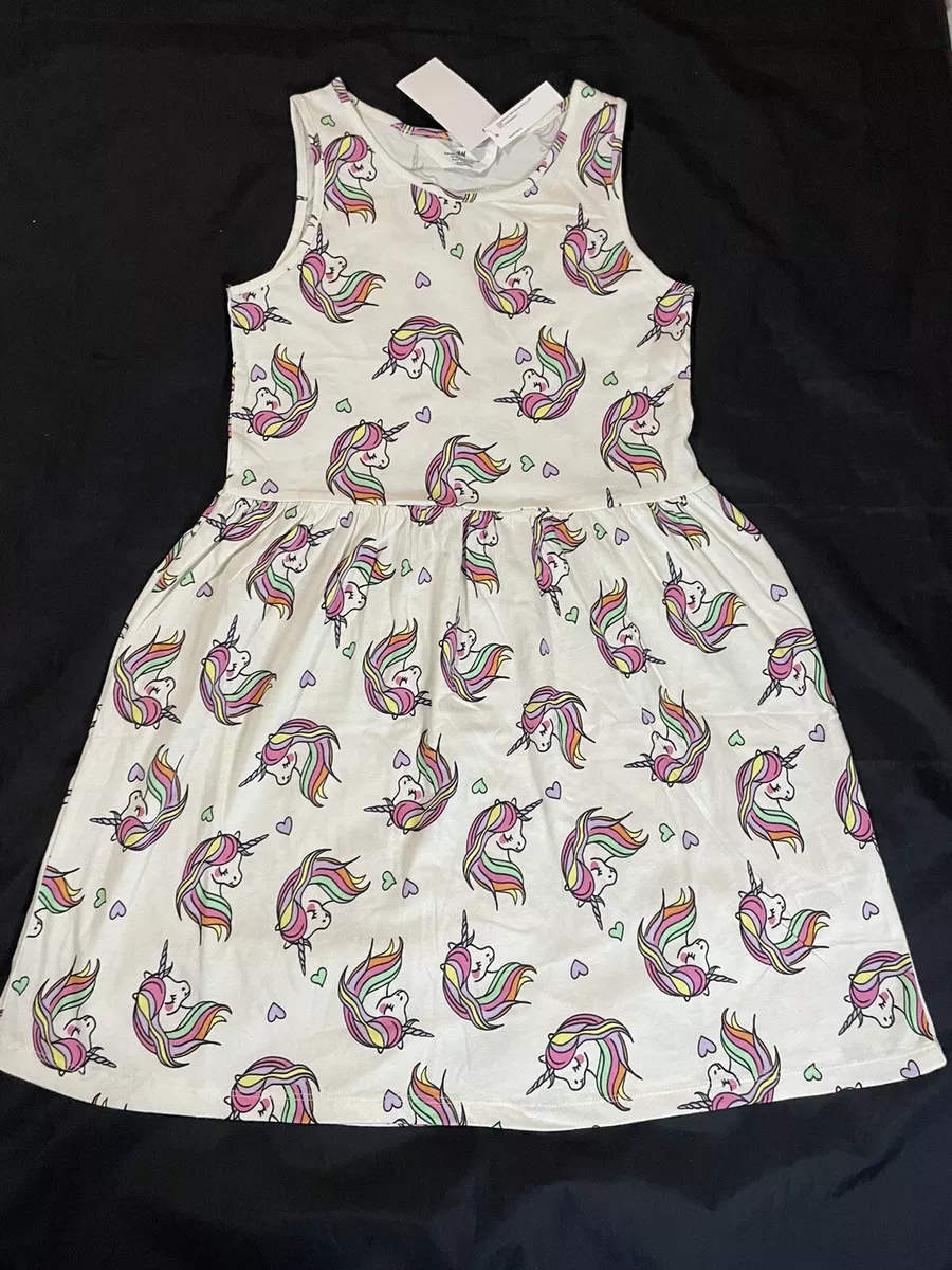 H M Girls Unicorn Dress LightWay Size 8 10 Year Old eBay