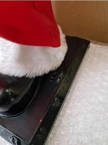 2ft Vintage 24" Animated Fiber Optic Santa Claus -musical-Great condition! - Foto 7 di 15