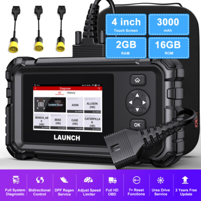 LAUNCH CRP129HD All System OBD2 Tractor Diagnostic Scanner DPF Regen