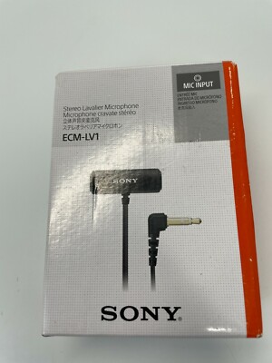 Genuine Sony ECM-LV1 Compact Stereo Lavalier Microphone