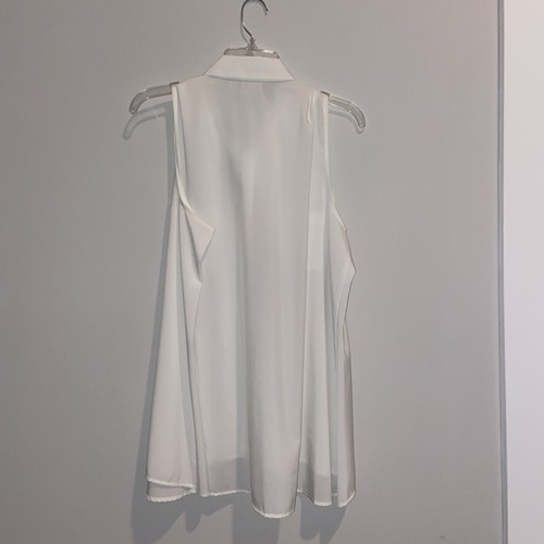 Nuevo sin etiquetas Kim Rogers Crema Bolsillo Frontal Sin Mangas Top Abotonado Talla XL - Imagen 6 de 8