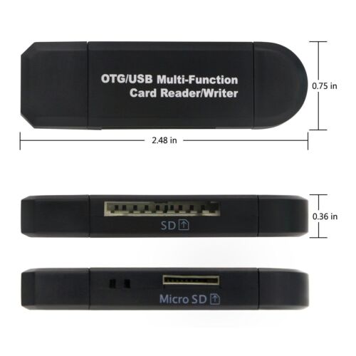 Micro USB OTG na USB 2.0 Adapter SD / Micro SD Czytnik kart ze standardowym wtykiem USB - Zdjęcie 5 z 8