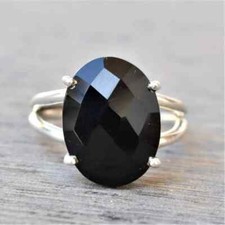 Natural Black Onyx Ring,925 Sterling Silver,Handmade Ring,Gift,All Sizes 3 to 14
