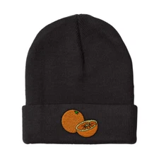 Beanies for Men Oranges Embroidery Fruit Winter Hats Women Acrylic Skull Cap