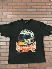 VTG NASCAR Ernie Irvan T-Shirt #28 Texaco Ford USA NUTMEG XXL 1996 Black Cotton