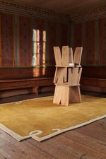 Rug Hand tufted new rug Loop - Yellow rug Handmade rug New Zealand Nz wool rug