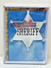 Western Sheriff's Badge for Birthday - Silver. 1 Piece