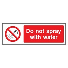 Do Not Spray With Water Sign or Sticker | GENE0033