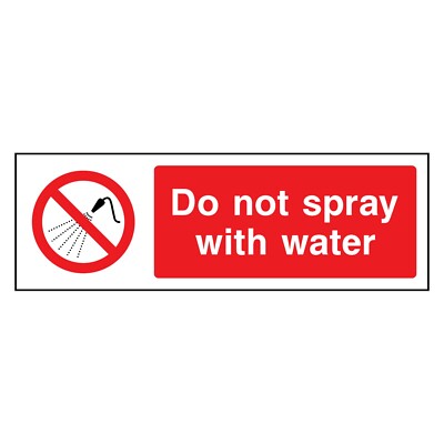 Nicht mit Wasser sprühen Schild oder Aufkleber | GENE0033