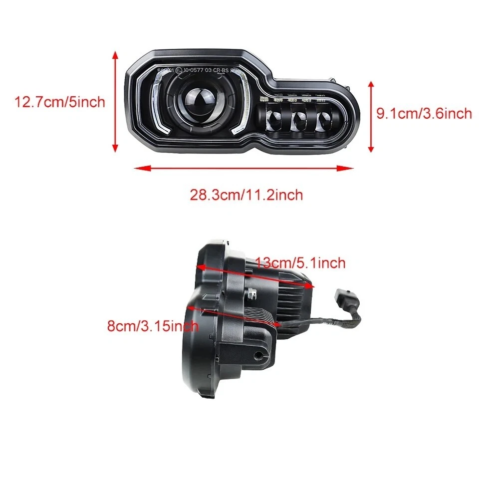 Farol de LED BMW F650GS F700GS F800GS ADV R novo 2006-2018 - Imagem 3 de 4