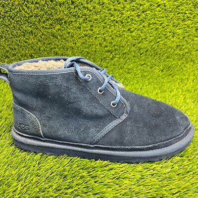 Ugg Neumel Mens Size 11 Blue Casual Winter Fur Lace Up Suede  display picture 3